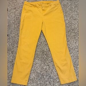 Old Navy Pixie Ankle Mustard Chinos Pants Women’s Size 14